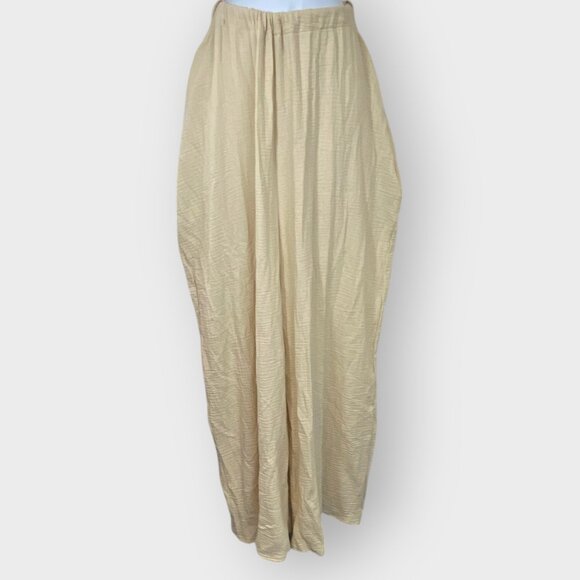 Bucket List Beach Cover Up Gauze Pants | OSFM | Cream | USA Coastal Beachy - Picture 1 of 9